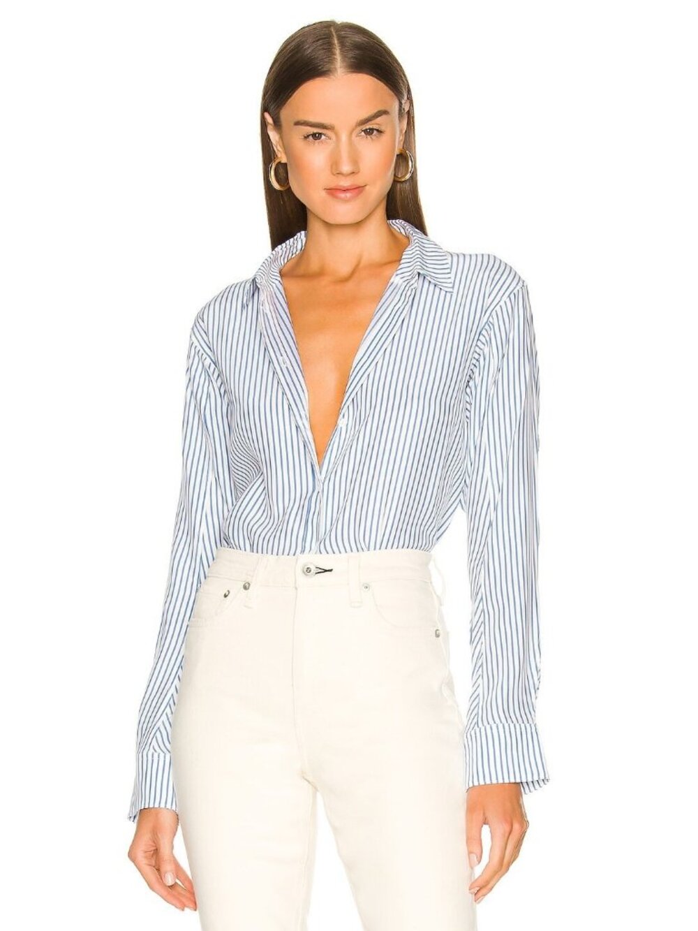 Rag & Bone Jennie Stripe Shirt in Blue Stripe